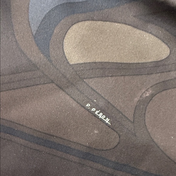 Hermes Dark Toned Silk Scarf - Picture 5 of 5